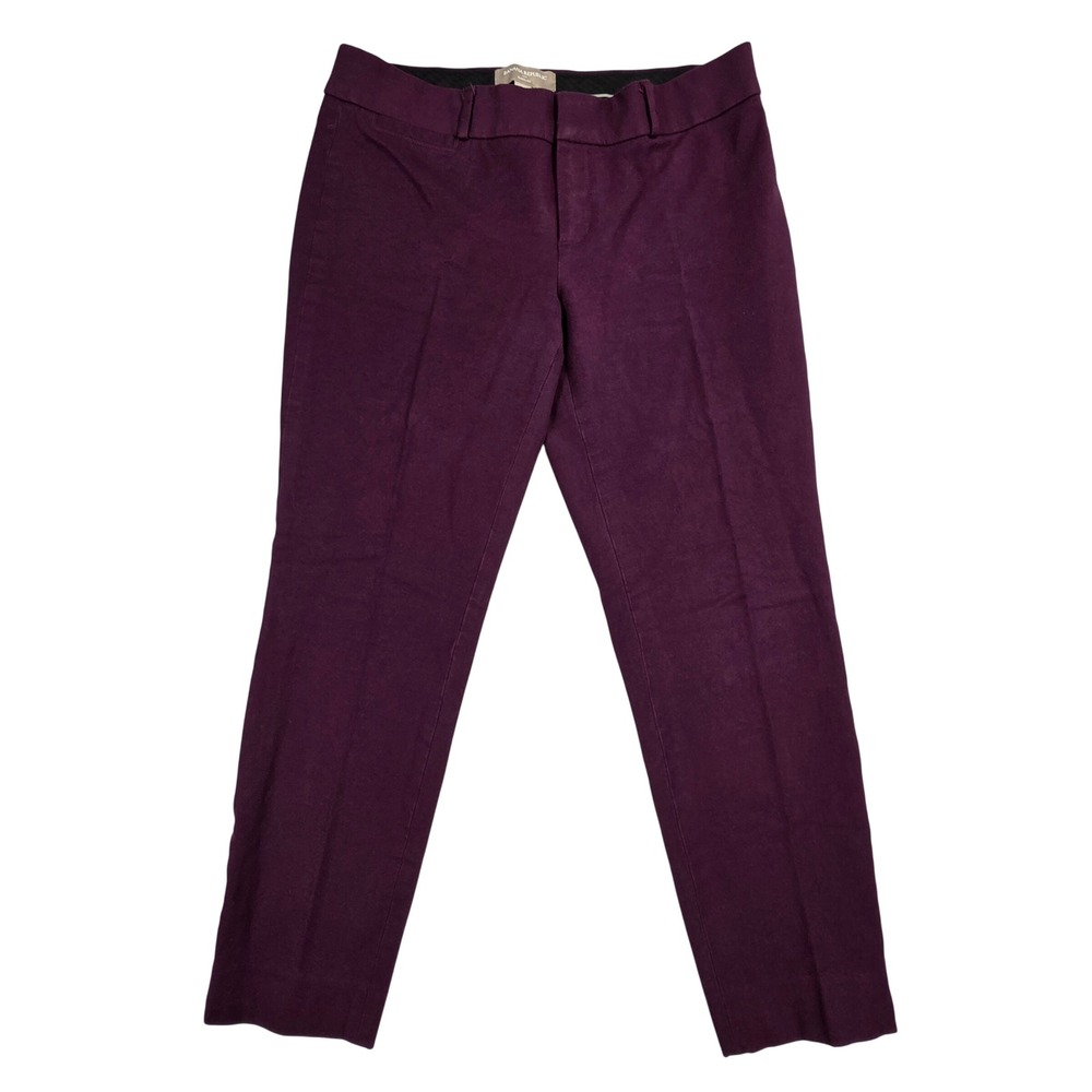 Banana Republic Sloan Fit Pants Womens 8 Purple Plum Slim Straight Leg 988582
